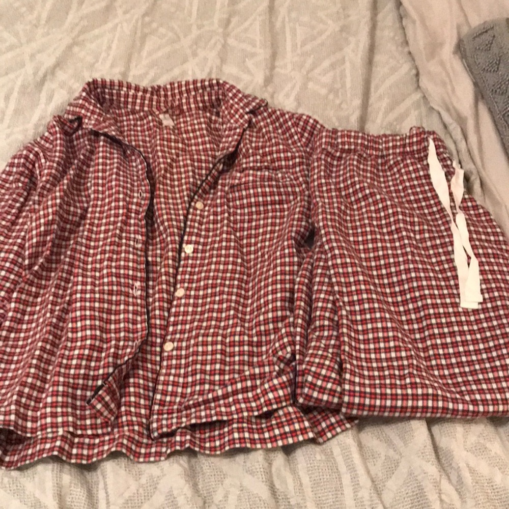 Gap Red Plaid pajama set